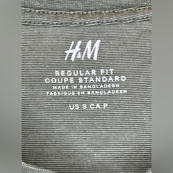 H&m Tee Short Sleeved Green Regular Fit Size S - Picture 3 of 4